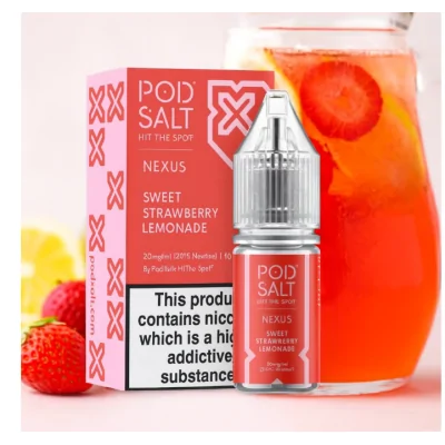 10 ml POD SALT FUSION - Sweet Strawberry Lemonade - Nikotinsalz Liquid10 ml POD SALT FUSION - Sweet Strawberry Lemonade -10 mg - Nikotinsalz Liquid...Geschmack:Das Sweet Strawberry Lemonade Nik-Salz liefert frische, spritzige und prickelnde Limonade mit dem Geschmack süsser und saftiger Erdbeeren an dein Pod. Dein Gaumen wird dir diese Kombination sicher danken.50% | VG / PGInhalt: 10 mlNikotingehalt: 10mg oder  20 mgMischverhältnis: 50% PG / 50% VGInhaltstoffe: Propylenglykol, pflanzliches Glyzerin, Aromen, Nikotin 14239Pod Salt - Nikotinsaltz6,90 CHFsmoke-shop.ch6,90 CHF