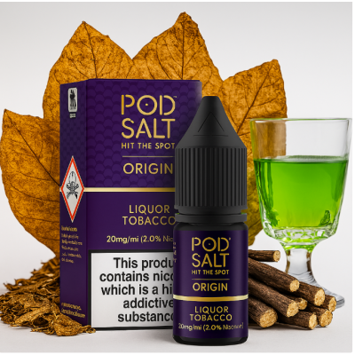 Pod Salt Fusion Origin - Liquor Tobacco 10ml - 20mgPod Salt Origin Liquorice Tobacco 20mg/ml Nikotinsalz-30ml kombiniert den reichen, erdigen Geschmack von vollmundigem Tabak mit einem wärmenden Absinth-Twist. Diese einzigartige Liquid bietet einen bitter-süßen Lakritzgeschmack, der die robuste Tabakbasis perfekt ergänzt und ein glattes und unverwechselbares Vape-Erlebnis für Tabakliebhaber schafft.- Geschmacksprofil: Tabak, Absinth, Lakritze- Inhalt: 10ml- Nikotinstärke: 11mg / 20mg- Mischungsverhältnis: 50VG/50PGFür das beste Pod Salt-Erlebnis empfehlen wir den MTL-Stil und jedes Gerät mit niedriger Wattzahl (10-20 Watt), mittlerem bis engem Zug und einem Widerstand von 0,8-1,2 Ohm.Für das beste Pod Salt-Erlebnis empfehlen wir den MTL-Stil und jedes Gerät mit niedriger Wattzahl (10-20 Watt), mittlerem bis engem Zug und einem Widerstand von 0,8-1,2 Ohm.Pod Salt Origin - Liquor Tobacco 10ml - 20mgMit einem Nikotingehalt von 20mg/ml ist wenig Dampf erforderlich um den Nikotinbedarf zu befriedigen. Das Nikotinsalz ermöglicht einen viel sanfteren Throat Hit als regulär. Diese Kombination ist optimal für Podsystem und MTL-Verdampfer!Pod Salt repliziert die in Tabakblättern natürlich vorkommenden Nikotinsalze, um ein perfekt glattes Erlebnis mit minimaler Rachenreizung zu erzielen. Mit Nikotinsalzen wird das Nikotin schneller absorbiert und bleibt länger erhalten, um ein höheres Maß an Zufriedenheit zu erzielen als mit herkömmlichen Nikotin-E-Flüssigkeiten.Diese Kombination von Faktoren hilft mehr Rauchern beim Übergang vom Tabakkonsum, und auch viele derzeitige Vaper stellen den Wechsel ein. Stealth-Vaping war noch nie einfacher oder befriedigender.Inhalt: 10 mlNikotingehalt: 20 mgMischverhältnis: 50% PG / 50% VGInhaltstoffe: Propylenglykol, pflanzliches Glyzerin, Aromen, Nikotin13406Pod Salt - Nikotinsaltz6,90 CHFsmoke-shop.ch6,90 CHF Pod Salt Fusion Origin - Liquor Tobacco 10ml - 20mgPod Salt Origin Liquorice Tobacco 20mg/ml Nikotinsalz-30ml kombiniert den reichen, erdigen Geschmack von vollmundigem Tabak mit einem wärmenden Absinth-Twist. Diese einzigartige Liquid bietet einen bitter-süßen Lakritzgeschmack, der die robuste Tabakbasis perfekt ergänzt und ein glattes und unverwechselbares Vape-Erlebnis für Tabakliebhaber schafft.- Geschmacksprofil: Tabak, Absinth, Lakritze- Inhalt: 10ml- Nikotinstärke: 11mg / 20mg- Mischungsverhältnis: 50VG/50PGFür das beste Pod Salt-Erlebnis empfehlen wir den MTL-Stil und jedes Gerät mit niedriger Wattzahl (10-20 Watt), mittlerem bis engem Zug und einem Widerstand von 0,8-1,2 Ohm.Für das beste Pod Salt-Erlebnis empfehlen wir den MTL-Stil und jedes Gerät mit niedriger Wattzahl (10-20 Watt), mittlerem bis engem Zug und einem Widerstand von 0,8-1,2 Ohm.Pod Salt Origin - Liquor Tobacco 10ml - 20mgMit einem Nikotingehalt von 20mg/ml ist wenig Dampf erforderlich um den Nikotinbedarf zu befriedigen. Das Nikotinsalz ermöglicht einen viel sanfteren Throat Hit als regulär. Diese Kombination ist optimal für Podsystem und MTL-Verdampfer!Pod Salt repliziert die in Tabakblättern natürlich vorkommenden Nikotinsalze, um ein perfekt glattes Erlebnis mit minimaler Rachenreizung zu erzielen. Mit Nikotinsalzen wird das Nikotin schneller absorbiert und bleibt länger erhalten, um ein höheres Maß an Zufriedenheit zu erzielen als mit herkömmlichen Nikotin-E-Flüssigkeiten.Diese Kombination von Faktoren hilft mehr Rauchern beim Übergang vom Tabakkonsum, und auch viele derzeitige Vaper stellen den Wechsel ein. Stealth-Vaping war noch nie einfacher oder befriedigender.Inhalt: 10 mlNikotingehalt: 20 mgMischverhältnis: 50% PG / 50% VGInhaltstoffe: Propylenglykol, pflanzliches Glyzerin, Aromen, Nikotin13406Pod Salt - Nikotinsaltz6,90 CHFsmoke-shop.ch6,90 CHF