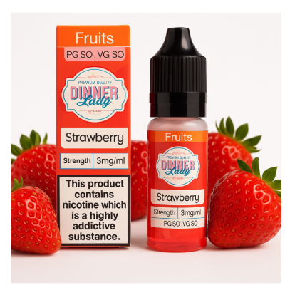 Dinner Lady Fruits 50/50 Strawberry 10ml - Liquid 12mg NikotinLieferumfang: Dinner Lady Fruits 50/50 Strawberry 10ml - Liquid vers. NikotinstärkenStrawberry 50/50 von Dinner Lady ist eine Fruchtmischung mit einem insgesamt reifen Geschmack. Eine saftige Erdbeere ist vom Einatmen bis zum Ausatmen präsent und sorgt für einen süßen und dennoch kräftigen Zug.Strawberry 50/50 von Dinner Lady ist in 10ml erhältlich und enthält 12mg Nikotin.50% ArtikeltypNikotin, E-LiquidGeschmackSüss, Süssigkeiten, WürzigVerwendete AromenErdbeereInhaltsstoffeGlycerin E422, Künstliche Aromen, Naturidentische Aromen, Nikotin, Propylenglykol E1520Inhalt / Grösse10.0 mlFlaschengrösse10 mlPG% / VG% / H2O%50 / 50Nikotinstärke3 mg/ml, 6 mg/ml, 12 mg/ml 13511Dinner Lady5,90 CHFsmoke-shop.ch5,90 CHF Dinner Lady Fruits 50/50 Strawberry 10ml - Liquid 12mg NikotinLieferumfang: Dinner Lady Fruits 50/50 Strawberry 10ml - Liquid vers. NikotinstärkenStrawberry 50/50 von Dinner Lady ist eine Fruchtmischung mit einem insgesamt reifen Geschmack. Eine saftige Erdbeere ist vom Einatmen bis zum Ausatmen präsent und sorgt für einen süßen und dennoch kräftigen Zug.Strawberry 50/50 von Dinner Lady ist in 10ml erhältlich und enthält 12mg Nikotin.50% ArtikeltypNikotin, E-LiquidGeschmackSüss, Süssigkeiten, WürzigVerwendete AromenErdbeereInhaltsstoffeGlycerin E422, Künstliche Aromen, Naturidentische Aromen, Nikotin, Propylenglykol E1520Inhalt / Grösse10.0 mlFlaschengrösse10 mlPG% / VG% / H2O%50 / 50Nikotinstärke3 mg/ml, 6 mg/ml, 12 mg/ml 13511Dinner Lady5,90 CHFsmoke-shop.ch5,90 CHF