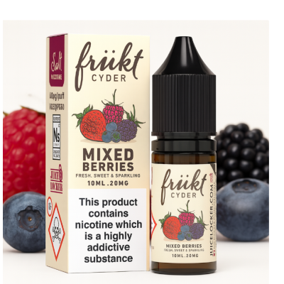 FRUKT CYDER SALT MIXED BERRIES 10ML - 20mgFRUKT CYDER SALT MIXED BERRIES 10ML - 20mgGeschmack:Frukt Cyder ist ein saftiger und köstlich erfrischender Geschmack, sehr ähnlich wie ein bekanntes alkoholisches Getränk, aber ohne den Kater.Dieser klassische Cidre-Geschmack wurde fachmännisch in Vape-Form nachgebildet. Eine Kombination aus wilden Beeren, darunter Blaubeeren und Himbeeren, die Sie erfrischt und Lust auf mehr von diesem saftigen Favoriten machen wird! PG/VG-Verhältnis: 50/50Nikotinsalz11198Frükt Cyder6,90 CHFsmoke-shop.ch6,90 CHF FRUKT CYDER SALT MIXED BERRIES 10ML - 20mgFRUKT CYDER SALT MIXED BERRIES 10ML - 20mgGeschmack:Frukt Cyder ist ein saftiger und köstlich erfrischender Geschmack, sehr ähnlich wie ein bekanntes alkoholisches Getränk, aber ohne den Kater.Dieser klassische Cidre-Geschmack wurde fachmännisch in Vape-Form nachgebildet. Eine Kombination aus wilden Beeren, darunter Blaubeeren und Himbeeren, die Sie erfrischt und Lust auf mehr von diesem saftigen Favoriten machen wird! PG/VG-Verhältnis: 50/50Nikotinsalz11198Frükt Cyder6,90 CHFsmoke-shop.ch6,90 CHF