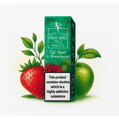Pixie Juice Vol 2- Fuji Apple & Strawberry Nic Salts 10mlPixie Juice Vol 2- Fuji Apple & Strawberry Nic Salts 10mlPixie Juice Vol 2 - Fuji Apple & Strawberry ist eine köstliche Mischung, die den knackigen und erfrischenden Geschmack von Fuji Äpfeln mit der süßen und saftigen Essenz von reifen Erdbeeren kombiniert.Pixie Juice Vol 2 - Fuji Apple & Strawberry Nicotine Salts E-Liquid 10ml - ist erhältlich in 10mg/ml + 20mg/ml.14567Pixi Juice - Vol. 2 -5,50 CHFsmoke-shop.ch5,50 CHF Pixie Juice Vol 2- Fuji Apple & Strawberry Nic Salts 10mlPixie Juice Vol 2- Fuji Apple & Strawberry Nic Salts 10mlPixie Juice Vol 2 - Fuji Apple & Strawberry ist eine köstliche Mischung, die den knackigen und erfrischenden Geschmack von Fuji Äpfeln mit der süßen und saftigen Essenz von reifen Erdbeeren kombiniert.Pixie Juice Vol 2 - Fuji Apple & Strawberry Nicotine Salts E-Liquid 10ml - ist erhältlich in 10mg/ml + 20mg/ml.14567Pixi Juice - Vol. 2 -5,50 CHFsmoke-shop.ch5,50 CHF
