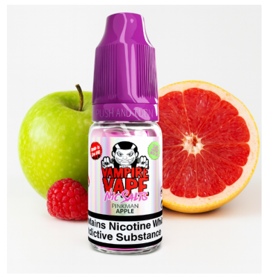 Vampire Vape Nic Salt - Pinkman Apple - 10ml -20 mgLieferumfang: 1x Vampire Vape Nic Salt - Pinkman Apple - 10ml -20 mgGeschmack:Pinkman Apple ist ein knackiges, süßes Abenteuer, das die Schärfe frischer Äpfel aus dem Obstgarten mit den üppigen Beeren des klassischen Pinkman vermischt. Es ist eine köstliche Mischung, die zwischen spritzig und süß tanzt, wie ein saftiger Apfel, der in Beerenkompott getaucht ist. Jeder Zug ist ein frischer Biss in das Apfel-Beeren-Glück, perfekt für alle, die eine knackige, geschmackvolle Note lieben. Nic Salts sind in 10mg und 20mg in 10ml Flaschen mit einer 50VG/50PG Mischung erhältlich.15327Vampire Vape5,50 CHFsmoke-shop.ch5,50 CHF Vampire Vape Nic Salt - Pinkman Apple - 10ml -20 mgLieferumfang: 1x Vampire Vape Nic Salt - Pinkman Apple - 10ml -20 mgGeschmack:Pinkman Apple ist ein knackiges, süßes Abenteuer, das die Schärfe frischer Äpfel aus dem Obstgarten mit den üppigen Beeren des klassischen Pinkman vermischt. Es ist eine köstliche Mischung, die zwischen spritzig und süß tanzt, wie ein saftiger Apfel, der in Beerenkompott getaucht ist. Jeder Zug ist ein frischer Biss in das Apfel-Beeren-Glück, perfekt für alle, die eine knackige, geschmackvolle Note lieben. Nic Salts sind in 10mg und 20mg in 10ml Flaschen mit einer 50VG/50PG Mischung erhältlich.15327Vampire Vape5,50 CHFsmoke-shop.ch5,50 CHF