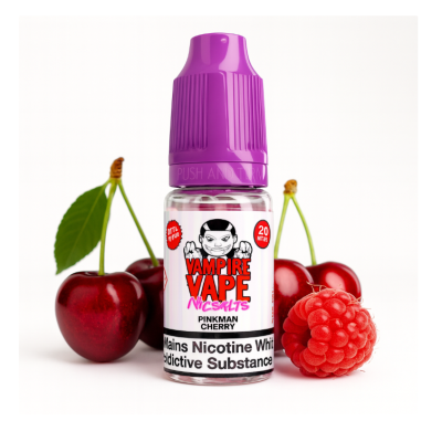 Vampire Vape Nic Salt - Pinkman Cherry - 10ml - 20mgLieferumfang: 1x Vampire Vape Nic Salt - Pinkman Cherry - 10ml - 20mgGenieße den tiefen, üppigen Geschmack von Pinkman Cherry, wo der Genuss von dunklen, reifen Kirschen auf die süße, spritzige Essenz von Pinkmans Beerenmischung trifft. Es ist ein reichhaltiges, luxuriöses Vape, das Ihre Geschmacksknospen in eine samtige Kirschumarmung einhüllt, die mit einem Hauch von gemischter Beerenmagie angereichert ist. Dieses Aroma ist der Traum eines jeden Kirschenliebhabers und bietet ein raffiniertes, vollmundiges Erlebnis, das ebenso sanft wie köstlich ist.Nic Salts sind in 10mg und 20mg in 10ml Flaschen mit einer 50VG/50PG Mischung erhältlich.15331Vampire Vape5,50 CHFsmoke-shop.ch5,50 CHF
