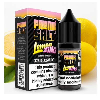 Frunk Salt - Lemon Zing - 10ML Nic Salt - 20mgFrunk Salt - Lemon Zing - 10ML Nic Salt - 20mgLemon ZING Salz Nikotin e-Flüssigkeit ist ähnlich wie die beliebte Zitrone Nieselregen, sondern mit einem stärkeren Zitronengeschmack.E-Liquid 10Ml Nik-SalzNikotin Stärke - 10mg, 20mg50% / 50%12142Frunk Bar - Disposable - Einweg E-Zigaretten4,70 CHFsmoke-shop.ch4,70 CHF