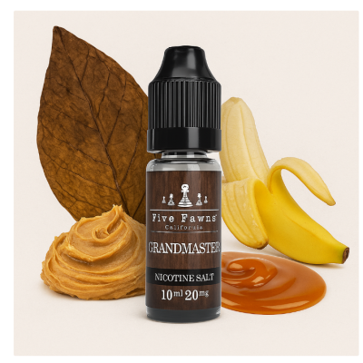 Five Pawns Salts - Grandmaster 10ml - 20mg NikotinsalzDieser ausgewogene Geschmack von weicher, cremiger, reichhaltiger Erdnussbutter und Bananencreme wird mit samtigem Karamell beträufelt, wodurch eine vielschichtige und schmackhafte Symmetrie entsteht.Five Pawns Salts - Grandmaster 10ml - 20mg NikotinsalzHersteller Five PawnsSortiment OriginalLand USAGeschmack : Gourmet, Erdnussbutter, Bananencream, KaramellPG/VG-Verhältnis 50/50Verpackung 10ml PetFüllmenge: 10ml Nikotinsalz14888Five Pawns Signature vapor Liquids California6,90 CHFsmoke-shop.ch6,90 CHF Five Pawns Salts - Grandmaster 10ml - 20mg NikotinsalzDieser ausgewogene Geschmack von weicher, cremiger, reichhaltiger Erdnussbutter und Bananencreme wird mit samtigem Karamell beträufelt, wodurch eine vielschichtige und schmackhafte Symmetrie entsteht.Five Pawns Salts - Grandmaster 10ml - 20mg NikotinsalzHersteller Five PawnsSortiment OriginalLand USAGeschmack : Gourmet, Erdnussbutter, Bananencream, KaramellPG/VG-Verhältnis 50/50Verpackung 10ml PetFüllmenge: 10ml Nikotinsalz14888Five Pawns Signature vapor Liquids California6,90 CHFsmoke-shop.ch6,90 CHF