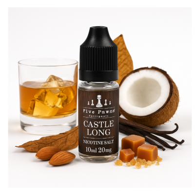 Five Pawns Salts - Castle Long 10ml - 20mg NikotinsalzDer legendäre Castle Long ist eine Kombination aus der dunklen, raffinierten Spirituose von Kentucky Bourbon, akzentuiert mit gerösteter Kokosnuss, gerösteten Mandeln und Madagaskar-Vanilleschoten und gewürzt mit karamellisiertem braunem Zucker.Five Pawns Salts - Castle Long 10ml - 20mg NikotinsalzHersteller Five PawnsSortiment OriginalLand USAGeschmack : Tobacco , Bourbon, Kokosnuss, Mandel , Vanille, KaramelPG/VG-Verhältnis 50/50Verpackung 10ml PetFüllmenge: 10ml Nikotinsalz14886Five Pawns Signature vapor Liquids California6,90 CHFsmoke-shop.ch6,90 CHF Five Pawns Salts - Castle Long 10ml - 20mg NikotinsalzDer legendäre Castle Long ist eine Kombination aus der dunklen, raffinierten Spirituose von Kentucky Bourbon, akzentuiert mit gerösteter Kokosnuss, gerösteten Mandeln und Madagaskar-Vanilleschoten und gewürzt mit karamellisiertem braunem Zucker.Five Pawns Salts - Castle Long 10ml - 20mg NikotinsalzHersteller Five PawnsSortiment OriginalLand USAGeschmack : Tobacco , Bourbon, Kokosnuss, Mandel , Vanille, KaramelPG/VG-Verhältnis 50/50Verpackung 10ml PetFüllmenge: 10ml Nikotinsalz14886Five Pawns Signature vapor Liquids California6,90 CHFsmoke-shop.ch6,90 CHF