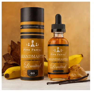 Five Pawns - Grandmaster Reserve - Limited - 50ml 0mg ShortfillWir präsentieren Grandmaster Limited von Five Pawns - ein wirklich außergewöhnliches E-Liquid, das Sie auf eine luxuriöse Reise durch den Geschmack mitnimmt.Diese Premium-Mischung baut auf dem geliebten Original-Grandmaster-Profil von reifer Banane, reicher Erdnussbutter und weicher Vanille auf und fügt einen raffinierten Twist hinzu. Die warmen, opulenten Noten von Vanillecognac verleihen dieser raffinierten Mischung den klassischen Geschmacksrichtungen eine elegante Tiefe. Der samtige Vanillepudding fügt eine üppige Schicht von Cremigkeit hinzu und schafft ein perfekt ausgewogenes und genussvolles Dampferlebnis.Grandmaster Limited wurde für diejenigen entwickelt, die die Kunst des Geschmacks zu schätzen wissen, und bietet eine einzigartige Mischung aus bekannten Favoriten und luxuriösen neuen Noten. Genießen Sie jeden Zug dieser meisterhaften Kreation und tauchen Sie ein in eine Welt des raffinierten Genusses.50PG/50VG-MischungHersteller Five PawnsSortiment OriginalLand USAGeschmack : Gourmet, Banane , Erdnusbbutter VanillaPG/VG-Verhältnis 50/50 BlendVerpackung 50ml GlasflascheFüllmenge: 50ml16253Five Pawns Signature vapor Liquids California17,90 CHFsmoke-shop.ch17,90 CHF