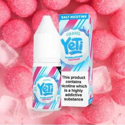 Yeti Salt - Bubblegum Candy Cane - 10ml E Liquid Salt 20mgLieferumfang: 1x Yeti Salt - Bubblegum Candy Cane - 10ml E Liquid Salt 20mgGeschmack:Bubblegum Candy Cane - Wir bauen keine Schneemänner, denn sie haben die Tendenz zu schmelzen. Seifenblasen hingegen schweben weit und breit und bringen diesen saftigen Bubblegum-Geschmack in die ganze Welt!Bubblegum Candy Cane von Yeti Salt enthält 20mg Nikotin pro 10ml FlascheVG/PG 60/40Schnelle NikotinaufnahmeSanfteres Gefühl im Hals, trotz höherer Dosierungneutralerer GeschmackOptimal nutzbar für POD Systeme oder MTL Tanks15477Yeti E-Liquid UK5,50&nbsp;CHFsmoke-shop.ch5,50&nbsp;CHF
