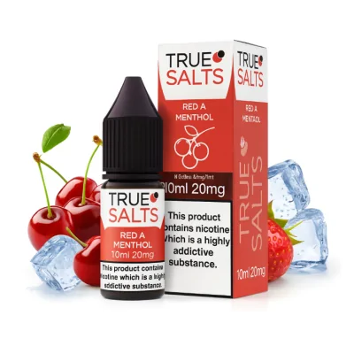 True Salts - Red A Menthol 10ml - 20mg -Lieferumfang: True Salts - Red A Menthol 10ml - 20mg -Red A Menthol E-Liquid von True Salts ist eine Verschmelzung von süßen und saftigen roten Kirschen auf der Einatemseite, geschichtet mit einem eisigen Menthol auf der Ausatemseite für eine deutliche und ausgewogene Wirkung.UK MadeProminent Cherry, Menthol10mlNic SaltPG/VG = 50/5010060True Salts by IVG UK3,50 CHFsmoke-shop.ch3,50 CHF