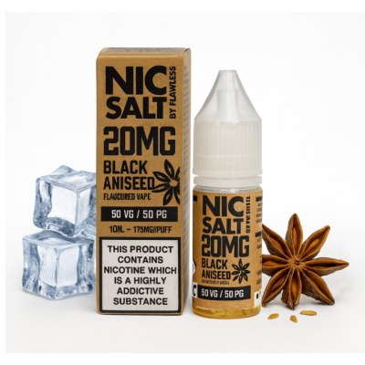 Nic Salt - Black Aniseed 10ml By Flawless 20 mg - Nikotinsalz-Lieferumfang: 1x Nic Salt - Black Aniseed 10ml By Flawless 20 mg - Nikotinsalz-10ml Pet 50/50 VP/PGGeschmack: Black Aniseed Nic Salt von Flawless ist eine ausgeprägte Mischung von Gewürzen. Diese Mischung hat einen scharfen Anis-Twist, gefolgt von einem eiskalten Hit.Nic Salts werden direkt aus dem natürlichen Tabakblatt extrahiert, während herkömmliche E-Säfte mit einer Form von künstlichem Nikotin hergestellt werden, die Free Base genannt wird.Der größte Nachteil der Verwendung der dünneren freien Basis E-Flüssigkeit ist, dass, wenn Sie ein starker Raucher suchen, um aufzuhören, die hohe Nikotin E Flüssigkeiten (12-18mg) kann sehr hart auf die Kehle und kann Beschwerden verursachen.Niksalze werden viel schneller vom Körper aufgenommen als herkömmliche E-Liquids, so dass Sie einen viel schnelleren Kick bekommen, um das Verlangen nach Nikotin in Schach zu halten.50%VG / 50% PG 12787Flawless E-Liquid UK6,90 CHFsmoke-shop.ch6,90 CHF Nic Salt - Black Aniseed 10ml By Flawless 20 mg - Nikotinsalz-Lieferumfang: 1x Nic Salt - Black Aniseed 10ml By Flawless 20 mg - Nikotinsalz-10ml Pet 50/50 VP/PGGeschmack: Black Aniseed Nic Salt von Flawless ist eine ausgeprägte Mischung von Gewürzen. Diese Mischung hat einen scharfen Anis-Twist, gefolgt von einem eiskalten Hit.Nic Salts werden direkt aus dem natürlichen Tabakblatt extrahiert, während herkömmliche E-Säfte mit einer Form von künstlichem Nikotin hergestellt werden, die Free Base genannt wird.Der größte Nachteil der Verwendung der dünneren freien Basis E-Flüssigkeit ist, dass, wenn Sie ein starker Raucher suchen, um aufzuhören, die hohe Nikotin E Flüssigkeiten (12-18mg) kann sehr hart auf die Kehle und kann Beschwerden verursachen.Niksalze werden viel schneller vom Körper aufgenommen als herkömmliche E-Liquids, so dass Sie einen viel schnelleren Kick bekommen, um das Verlangen nach Nikotin in Schach zu halten.50%VG / 50% PG 12787Flawless E-Liquid UK6,90 CHFsmoke-shop.ch6,90 CHF