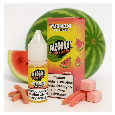 Bazooka Sour Straws Salt Nic Watermelon 10ml - 20mgLieferumfang: Bazooka Sour Straws Salt Nic Watermelon 10ml - 20mgGeschmack:Watermelon Sour Straws sind eine köstliche Bonbonmischung, die saftige Wassermelonen mit süßen Gummibonbons vereint. Darüber hinaus ist eine süß-saure Zuckerüberzug fügt eine verlockende würzigen Kick, um den Geschmack machen Ihre Geschmacksnerven kribbeln!Bazooka Nic Salt E-Liquid ist eine fantastische Marke, die ein Konzentrationsverhältnis von 50% VG und 50% Mixed PG hochwertige Lebensmittelaromen und Salt nic bietet. Eine perfekte Mischung für MTL vaping!50/50%11271Bazooka Liquids USA3,70 CHFsmoke-shop.ch3,70 CHF Bazooka Sour Straws Salt Nic Watermelon 10ml - 20mgLieferumfang: Bazooka Sour Straws Salt Nic Watermelon 10ml - 20mgGeschmack:Watermelon Sour Straws sind eine köstliche Bonbonmischung, die saftige Wassermelonen mit süßen Gummibonbons vereint. Darüber hinaus ist eine süß-saure Zuckerüberzug fügt eine verlockende würzigen Kick, um den Geschmack machen Ihre Geschmacksnerven kribbeln!Bazooka Nic Salt E-Liquid ist eine fantastische Marke, die ein Konzentrationsverhältnis von 50% VG und 50% Mixed PG hochwertige Lebensmittelaromen und Salt nic bietet. Eine perfekte Mischung für MTL vaping!50/50%11271Bazooka Liquids USA3,70 CHFsmoke-shop.ch3,70 CHF