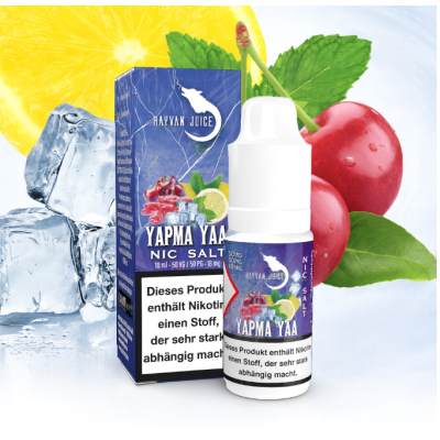 Hayvan Juice Nikotinsalz - Yapma Yaa 18mgLieferumfangHayvan Juice Nikotinsalz - Yapma Yaa 18mgHayvan Juice Nikotinsalz - Yapma Yaa 18mg - jetzt auch als Nikotinsalz Liquid mit 18mg. Leckere Zitrone trifft auf sonnengereifte Kirschen, erfrischende Minze und abgerundet mit angenehmer Frische.Aroma: Zitrone, Kirsche, Minze, FrischeNikotinmenge: 18mg NikotinsalzInhalt: 10ml für E-ZigarettenDosierempfehlung: 50% VG / 50% PGInhaltsstoffe: Propylenglycol, Glycerin, Aromen11357Hayvan Juice Aromen6,90 CHFsmoke-shop.ch6,90 CHF Hayvan Juice Nikotinsalz - Yapma Yaa 18mgLieferumfangHayvan Juice Nikotinsalz - Yapma Yaa 18mgHayvan Juice Nikotinsalz - Yapma Yaa 18mg - jetzt auch als Nikotinsalz Liquid mit 18mg. Leckere Zitrone trifft auf sonnengereifte Kirschen, erfrischende Minze und abgerundet mit angenehmer Frische.Aroma: Zitrone, Kirsche, Minze, FrischeNikotinmenge: 18mg NikotinsalzInhalt: 10ml für E-ZigarettenDosierempfehlung: 50% VG / 50% PGInhaltsstoffe: Propylenglycol, Glycerin, Aromen11357Hayvan Juice Aromen6,90 CHFsmoke-shop.ch6,90 CHF
