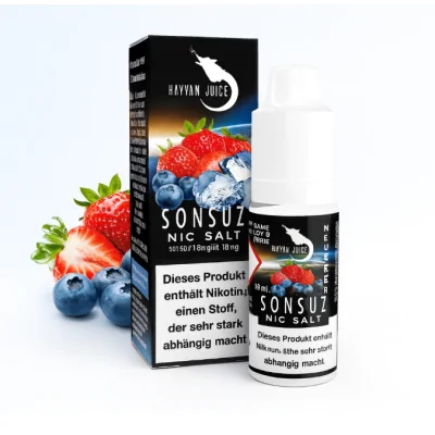 Hayvan Juice Nikotinsalz - Sonsuz 18mgLieferumfangHayvan Juice Nikotinsalz - Sonsuz 18mgHayvan Juice Nikotinsalz - Sonsuz 18mg - jetzt auch als Nikotinsalz Liquid mit 18mg. Ein perfekter, fruchtiger Mix aus leckeren Erdbeeren, frisch gepflückten Blaubeeren und angenehmer Frische! Aroma: Erdbeere, Blaubeere, FrischeNikotinmenge: 18mg NikotinsalzInhalt: 10ml für E-ZigarettenDosierempfehlung: 50% VG / 50% PGInhaltsstoffe: Propylenglycol, Glycerin, Aromen11358Hayvan Juice Aromen6,90 CHFsmoke-shop.ch6,90 CHF
