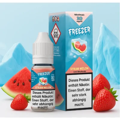Freezer - Straw Melon - Nikotinsalz Liquid 20mg/mlStraw Melon von Freezer aus Deutschland ist ein Mix aus erfrischend gekühlter Wassermelone mit süsser Erdbeere.Straw Melon von Freezer aus Deutschland ist ein Mix aus erfrischend gekühlter Wassermelone mit süsser Erdbeere.Geräteempfehlung: nachfüllbare Pod-Systeme10ml Flasche, 10mg oder 20mg Nikotinsalz.50VG/50PG14330Bro's Frost Aroma4,80 CHFsmoke-shop.ch4,80 CHF