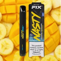 Nasty Juice Salt Nic Fix Version 2 Cushman Banana - Mango Banane - 20mgNasty Juice Salt Nic Fix Version 2 Cushman Banana - Mango Banane 2ml - 20mg (nicht aufladbar)Nasty Juice Fix ist ein Einweg-Pen, der entwickelt wurde, um sicherzustellen, dass jeder die gleichen Nasty Juice-Aromen auf die einfachste Weise genießen kann.  Der Nasty Fix Bar bietet dem Benutzer ein unkompliziertes und einfaches Verdampferlebnis.Nasty Juice Fix Salt Nic Fix Mango Banana- Cushman Banana e-liquid vereint zwei beliebte tropische Fruchtaromen und verleiht ihnen einen kühlen Abgang. Der süße und reife Geschmack von Mango und Banane kommt direkt durch, mit wenig Minze, die eine extra weiche Note hinzufügt.Nasty Juice Fix Disposable Pod System ist eine fantastische Pod-Marke, die ein Konzentrationsverhältnis von 40% VG (Vegetable Glycerine) und 60% Mixed PG (Propylene Glycol) hochwertige Lebensmittel-Aromen und Salt Nikotin bietet. Ein Gerät für MTL (Mouth To Lung) vaping!NASTY FIX EINWEG VAPE POD EIGENSCHAFTEN:- Kompakt &amp; leicht- Problemlos &amp; einfach zu benutzen- Gleicher großartiger Geschmack und Zufriedenheit- Bequem und stilvoll- 2% (20mg)/1%(10mg) Nikotinstärke- Angetrieben von einer 700mAh Batterie- Enthält 2ml Nasty Salts e-Flüssigkeit- Liefert ca. 675 ZügeEnthält:Nasty Fix Mango Banane- Cushman Banane Einweg-Vape-GerätEinweggerät , nicht aufladbar nicht auffüllbar11761Nasty Juice4,80 CHFsmoke-shop.ch4,80 CHF