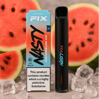 Nasty Juice Salt Nic Fix Version 2 - Watermelon Ice - 2ml - 10mgNasty Juice Salt Nic Fix Version 2 - Watermelon Ice - 2ml - 10/20mg (nicht aufladbar)Eine erfrischende Kombination aus süßer, saftiger Wassermelone mit einem Schuss eisiger Minze. Nasty Juice Fix ist ein Einweg-Pen, der entwickelt wurde, um sicherzustellen, dass jeder die gleichen Nasty Juice-Aromen auf die einfachste Weise genießen kann. Der Nasty Fix Bar bietet dem Nutzer ein unkompliziertes und einfaches Vape-Erlebnis.Sicko Blue liefert den wahren Geschmack von frisch gepflückten Himbeeren direkt aus den besten Weinbergen. Das volle Geschmacksprofil der Himbeere kommt mit jedem Zug voll zur Geltung, gepaart mit einem Hauch einer einzigartigen Beerenmischung.Nasty Juice Fix Disposable Pod System ist eine fantastische Pod-Marke, die sich durch ein Konzentrationsverhältnis von 40% VG (Vegetable Glycerine) und 60% Mixed PG (Propylene Glycol) auszeichnet und hochwertige Lebensmittelaromen und Salt Nikotin enthält. Ein Gerät für MTL (Mouth To Lung) vaping!NASTY FIX EINWEG VAPE POD EIGENSCHAFTEN:- Kompakt & leicht- Problemlos & einfach zu benutzen- Gleicher großartiger Geschmack und Zufriedenheit- Bequem und stilvoll- 2% (20mg)/1%(10mg) Nikotinstärke- Angetrieben von einer 700mAh Batterie- Enthält 2ml Nasty Salts e-Flüssigkeit- Liefert ca. 675 Züge- mit einstellbarer Airflow Control (Luftzug)Enthält: Nasty Fix Schwarze Johannisbeere Zuckerwatte Einweg-DampfgerätEinweggerät , nicht aufladbar nicht auffüllbarTechnische Daten: TPD konform Softtouch Oberfläche 2ml Füllvolumen Variable Airflow 700 mAh Batterie bis zu 675 Züge Liquidtyp:Einweg E-ZigaretteHerkunft:MalaysiaInhaltsstoffe:Glycerin, Propylenglykol (E1520), NikotinsalzZüge:Bis zu 675 ZügeInhalt:2,00 ml12737Nasty Juice4,80 CHFsmoke-shop.ch4,80 CHF Nasty Juice Salt Nic Fix Version 2 - Watermelon Ice - 2ml - 10mgNasty Juice Salt Nic Fix Version 2 - Watermelon Ice - 2ml - 10/20mg (nicht aufladbar)Eine erfrischende Kombination aus süßer, saftiger Wassermelone mit einem Schuss eisiger Minze. Nasty Juice Fix ist ein Einweg-Pen, der entwickelt wurde, um sicherzustellen, dass jeder die gleichen Nasty Juice-Aromen auf die einfachste Weise genießen kann. Der Nasty Fix Bar bietet dem Nutzer ein unkompliziertes und einfaches Vape-Erlebnis.Sicko Blue liefert den wahren Geschmack von frisch gepflückten Himbeeren direkt aus den besten Weinbergen. Das volle Geschmacksprofil der Himbeere kommt mit jedem Zug voll zur Geltung, gepaart mit einem Hauch einer einzigartigen Beerenmischung.Nasty Juice Fix Disposable Pod System ist eine fantastische Pod-Marke, die sich durch ein Konzentrationsverhältnis von 40% VG (Vegetable Glycerine) und 60% Mixed PG (Propylene Glycol) auszeichnet und hochwertige Lebensmittelaromen und Salt Nikotin enthält. Ein Gerät für MTL (Mouth To Lung) vaping!NASTY FIX EINWEG VAPE POD EIGENSCHAFTEN:- Kompakt & leicht- Problemlos & einfach zu benutzen- Gleicher großartiger Geschmack und Zufriedenheit- Bequem und stilvoll- 2% (20mg)/1%(10mg) Nikotinstärke- Angetrieben von einer 700mAh Batterie- Enthält 2ml Nasty Salts e-Flüssigkeit- Liefert ca. 675 Züge- mit einstellbarer Airflow Control (Luftzug)Enthält: Nasty Fix Schwarze Johannisbeere Zuckerwatte Einweg-DampfgerätEinweggerät , nicht aufladbar nicht auffüllbarTechnische Daten: TPD konform Softtouch Oberfläche 2ml Füllvolumen Variable Airflow 700 mAh Batterie bis zu 675 Züge Liquidtyp:Einweg E-ZigaretteHerkunft:MalaysiaInhaltsstoffe:Glycerin, Propylenglykol (E1520), NikotinsalzZüge:Bis zu 675 ZügeInhalt:2,00 ml12737Nasty Juice4,80 CHFsmoke-shop.ch4,80 CHF