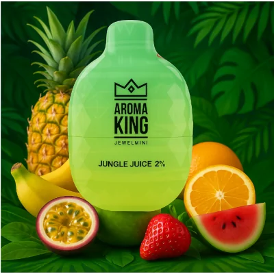 Aroma King - Jungle Juice - Diamond Jewel Mini 600 Disposable Vape - 20mgGeschmack: Jungle JuiceAroma King Diamond Family Jewel Mini 600 Einweg-Vaping-Pod ist ein einziges Stück Einheit. Es ist voll geladen direkt aus der Box und bietet eine hohe Kapazität 600 Puffs. Es gibt keine Taste, befestigen Sie einfach den Filter, inhalieren und genießen Sie reichen vollen Geschmack vape.Eigenschaften:Hergestellt in Polen20mg Nikotin StärkeE-Saft Kapazität: 2ml vorgefülltBatterie: 500mAh (Eingebaut)Züge: Ungefähr 600 Züge50VG | 50PGInhalieren mit ZugaktivierungNicht nachfüllbar/nicht wiederaufladbarAroma King Diamond Family Jewel Mini 600 Disposable Vape ist die neueste Ergänzung in der Welt der Einwegdampfer von Aroma King. Dieses kleine Juwel ist eine wunderbare Entwicklung in Bezug auf das Design und vor allem den Geschmack. Dies ist eine stilvolle vape in einem durchsichtigen Edelstein wie Fall bietet Eleganz eingeschlossen.Kit Enthält:1 x Aroma King Diamond Family Jewel Mini Disposable Vape Pod 15731Aroma King - Disposable Pods3,40 CHFsmoke-shop.ch3,40 CHF