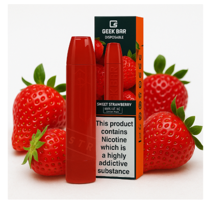 Geek Bar Disposable Device Sweet Strawberry 2% Salt Nic/2.0mlLieferumfang: Geek Bar Disposable Device Sweet Strawberry 2% Salt Nic/2.0ml (Einweg E-Zigarette)Die GEEK BAR Sweet Strawberry Disposable Vape kommt mit vorgefüllten 2% Nikotin Salz Saft mit 500mAh Hochspannungsbatterie. Und die GEEK BAR Einweg-Pod-Gerät können Sie etwa 575 Puffs bringen. Mit konstanter Leistung und konsistenten Geschmack System, das GEEK BAR Einweg-Pod-Gerät müssen Sie dichte Wolken und erstaunlichen Geschmack zu bringen. Kommt mit 2ml Kapazität. Hauptmerkmale:2% Nic Salt vorgefüllte Saft für echte &amp;smooth GeschmackSolide Throat Hit mit tiefen ZufriedenheitModisches Design mit komfortablem HandgefühlVerschiedene köstliche Geschmacksrichtungen sind verfügbar2ml Hülse mit außergewöhnlichen fruchtigen Aromen.Vorgefüllte Hülse. TPD BEREITSchlankes, modernes und diskretes Format.Eingebauter 500mAh-Akku.Automatische Auslosung.20mg Nikotin Flüssigkeit.Vape 550 Züge auf Ihrer E-Zigarette mit großartigem Geschmack.11406geekvape3,00 CHFsmoke-shop.ch3,00 CHF