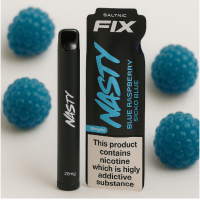 Nasty Juice Salt Nic Fix Version 2 Sicko Blue - Blue Raspberry - 20mgNasty Juice Salt Nic Fix Version 2 Sicko Blue - Blue Raspberry 2ml - 20mg (nicht aufladbar)Nasty Juice Fix ist ein Einweg-Pen, der entwickelt wurde, um sicherzustellen, dass jeder die gleichen Nasty Juice-Aromen auf die einfachste Weise genießen kann.  Der Nasty Fix Bar bietet dem Nutzer ein unkompliziertes und einfaches Vape-Erlebnis.Sicko Blue liefert den wahren Geschmack von frisch gepflückten Himbeeren direkt aus den besten Weinbergen. Das volle Geschmacksprofil der Himbeere kommt mit jedem Zug voll zur Geltung, gepaart mit einem Hauch einer einzigartigen Beerenmischung.Nasty Juice Fix Disposable Pod System ist eine fantastische Pod-Marke, die sich durch ein Konzentrationsverhältnis von 40% VG (Vegetable Glycerine) und 60% Mixed PG (Propylene Glycol) auszeichnet und hochwertige Lebensmittelaromen und Salt Nikotin enthält. Ein Gerät für MTL (Mouth To Lung) vaping!NASTY FIX EINWEG VAPE POD EIGENSCHAFTEN:- Kompakt &amp; leicht- Problemlos &amp; einfach zu benutzen- Gleicher großartiger Geschmack und Zufriedenheit- Bequem und stilvoll- 2% (20mg)/1%(10mg) Nikotinstärke- Angetrieben von einer 700mAh Batterie- Enthält 2ml Nasty Salts e-Flüssigkeit- Liefert ca. 675 Züge- mit einstellbarer Airflow Control (Luftzug)Enthält:    Nasty Fix Schwarze Johannisbeere Zuckerwatte Einweg-DampfgerätEinweggerät , nicht aufladbar nicht auffüllbar11792Nasty Juice4,80 CHFsmoke-shop.ch4,80 CHF