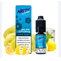 Nasty Salt Slow Blow 20mg von Nasty Juice (Nikotinsalz)Lieferumfang: Nasty Salt Slow Blow 20mg von Nasty Juice (Nikotinsalz)Geschmack: Nasty Juice Nasty Salt Slow Blow  E-Liquid ist vielleicht das komplexeste Produkt der Nasty Juice-Reihe. Es hat eine süße Ananasnote, die durchgehend präsent ist, und dank des Limettenaromas einen Zitrusgeschmack.PG/VG 50/50 Nikotinsalz 20 mg7824Nasty Juice6,90 CHFsmoke-shop.ch6,90 CHF