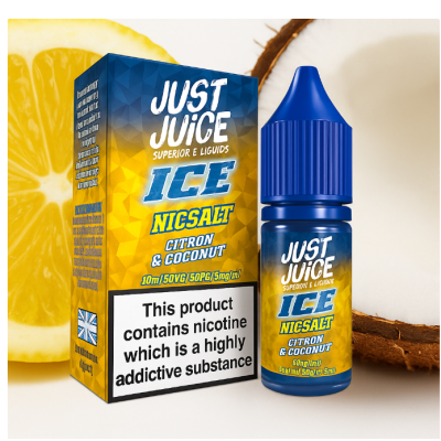 Just Juice Ice Citron & Coconut Nic Salt 10ml - 20 mgLieferumfang: Just Juice Ice Citron & Coconut Nic Salt 10ml E-Liquid - 20 mg NikotinsalzGeschmack: Lehnen Sie sich zurück und genießen Sie die feinste fruchtige Erfrischung. Gefüllt mit süßer, saftiger schwarzer Johannisbeere, fachmännisch aufgegossen mit frischer Limette und Minze, um den perfekten Sommer Vape zu liefern.Nikotinsalz 20mg Made in Malaysia - 50 VG 20 mg Nicsalt13022Just Juice - Superier E-Liquids6,40 CHFsmoke-shop.ch6,40 CHF Just Juice Ice Citron & Coconut Nic Salt 10ml - 20 mgLieferumfang: Just Juice Ice Citron & Coconut Nic Salt 10ml E-Liquid - 20 mg NikotinsalzGeschmack: Lehnen Sie sich zurück und genießen Sie die feinste fruchtige Erfrischung. Gefüllt mit süßer, saftiger schwarzer Johannisbeere, fachmännisch aufgegossen mit frischer Limette und Minze, um den perfekten Sommer Vape zu liefern.Nikotinsalz 20mg Made in Malaysia - 50 VG 20 mg Nicsalt13022Just Juice - Superier E-Liquids6,40 CHFsmoke-shop.ch6,40 CHF