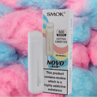 Smok Novo Bar Cotton Candy Ice Disposable Vape (Einweg E-Zigarette)Smok Novo Bar Cotton Candy Ice Disposable Vape (Einweg E-Zigarette))Der NOVO Disposable ist ein Einweggerät von SMOK, das mit 2 ml E-Liquid auf Nikotinsalzbasis in einer Reihe von beliebten Geschmacksrichtungen gefüllt ist. Es gibt keine Notwendigkeit, es mit e-Flüssigkeit nachzufüllen, es aufzuladen oder Hülsen oder Spulen zu wechseln. Einfach inhalieren und dampfen.Geschmacksrichtung: Zuckerwatte und EisDer NOVO vape ist kompakt und leicht, perfekt für die Verwendung auf Reisen, beim Pendeln, beim Ausgehen oder einfach als praktisches Ersatzgerät. Mit einem 600mAh-Akku reicht jeder VVOW für bis zu 600 Züge. Verwenden Sie den VVOW gemäß den Anweisungen und stellen Sie sicher, dass das Produkt für Kinder unerreichbar ist. Bitte beachten Sie, dass dieses Produkt auch Spuren von Nüssen enthalten kann.SPEZIFIKATIONENMarke: SMOK NOVO2ml e-Flüssigkeit600 ZügeINKLUSIVE1 x NOVO Bar Einweg11733Smoketech3,40 CHFsmoke-shop.ch3,40 CHF