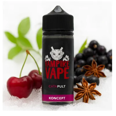 Vampire Vape Koncept 70/30 - Catapult - 100ml - Koncept XIXLieferumfang: Vampire Vape Koncept 70/30 - Catapult - 100ml - Koncept XIXCatapult ist ein weiterer Volltreffer von Vampire Vape, der ebenso köstlich wie kultig ist. Die Mischung aus Kirsche, frischer schwarzer Johannisbeere und Anis liefert einen fruchtigen Geschmack mit einem gaumenbereinigenden Nachgeschmack, der den ganzen Tag über geraucht werden kann. Eine für alle, die einen tief süßen Zug mit einem kühlen Abgang lieben.Das Koncept-Sortiment ist eine 70VG/30PG 100ml-Mischung in einer 120ml-Flasche. 13773Vampire Vape21,00 CHFsmoke-shop.ch21,00 CHF