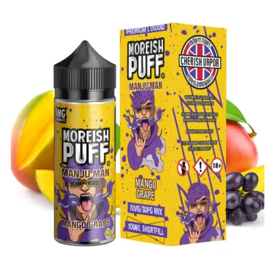 Moreish Puff Manju Man Mango Grape 100ml 0mg shortfillMoreish Puff Manju Man Mango Grape 100ml 0mg shortfillGeschmack:Diese Shortfill E-Liquid verfügt über eine Mischung aus saftigen Mango und üppigen Traube, was zu einem einzigartigen Geschmack, die sowohl exotische und erkennbar ist.Kommt als eine 100ml Shortfill mit 0mg von Nikotin. Es gibt Raum für Nikotin innerhalb der kurzen Füllung Flasche hinzugefügt werden.16508Moreish Puff UK Liquids22,90&nbsp;CHFsmoke-shop.ch22,90&nbsp;CHF