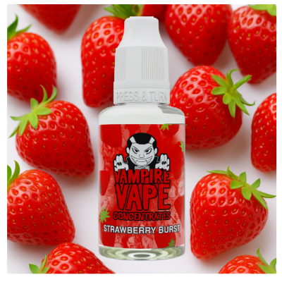 Aroma - Strawberry Burst - 30 ml von Vampire Vape (DIY)Lieferumfang: 1x 30 ml Aroma - Strawberry Burst - 30 ml von Vampire Vape (DIY)Das Strawberry Burst Geschmackskonzentrat von Vampire Vape ist für die Verwendung in DIY E-Liquids gedacht und sollte nicht alleine verdampft werden.Empfohlene Mischung: 10-20%Empfohlene Ziehzeit: 1-3 TageHersteller:Vampire Vape.ukGeschmack:ErdbeereInhalt:30 ml3424Vampire Vape12,00 CHFsmoke-shop.ch12,00 CHF Aroma - Strawberry Burst - 30 ml von Vampire Vape (DIY)Lieferumfang: 1x 30 ml Aroma - Strawberry Burst - 30 ml von Vampire Vape (DIY)Das Strawberry Burst Geschmackskonzentrat von Vampire Vape ist für die Verwendung in DIY E-Liquids gedacht und sollte nicht alleine verdampft werden.Empfohlene Mischung: 10-20%Empfohlene Ziehzeit: 1-3 TageHersteller:Vampire Vape.ukGeschmack:ErdbeereInhalt:30 ml3424Vampire Vape12,00 CHFsmoke-shop.ch12,00 CHF