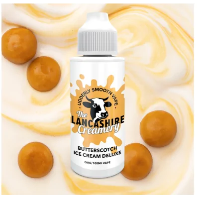 The Lancashire Creamery - Butterscotch ICE Cream Deluxe - 0mg 100ml ShortfilThe Lancashire Creamery - Butterscotch ICE Cream Deluxe - 0mg 100ml ShortfilAn alle Butterscotch-Liebhaber! Das The Lancashire Butterscotch Ice Cream Deluxe Liquid bietet eine köstliche Kombination aus cremigem Butterscotch und milchiger Eiscreme-Note, die einfach nur lecker ist. 70% | 30% VG / PGDessert: Vanilla, Milchshake16519The Lancashire Creamery - UK24,90 CHFsmoke-shop.ch24,90 CHF