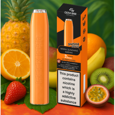 Geek Bar Shisha Range - HawaI Sunshine Shisha - 20 MGLieferumfang: 1x Geek Bar Shisha Range - HawaI Sunshine Shisha - 20 MGGeek Bar bringt Ihnen einen Shisha-Sonnenschein in dieser fantastischen tropischen Fruchtmischung, die bei Regen oder Sonnenschein genau das Richtige ist!2ml Hülse mit außergewöhnlichen fruchtigen Aromen.Vorgefüllte Hülse. TPD BEREITSchlankes, modernes und diskretes Format.Eingebauter 500mAh-Akku.Automatische Auslosung.20mg Nikotin Flüssigkeit.Vape 550 Züge auf Ihrer E-Zigarette mit großartigem Geschmack.11420geekvape3,00 CHFsmoke-shop.ch3,00 CHF