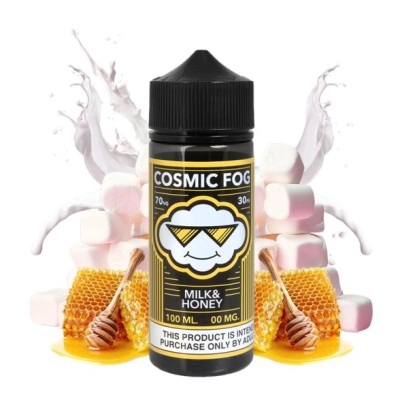 Milk & Honey 0mg 100ml - Cosmic Fog - ShortfillLieferumfang: 1x Milk &amp; Honey 0mg 100ml - Cosmic Fog - ShortfillEine perfekte Harmonie aus cremiger Milch, süßem Honig und zart schmelzenden Marshmallows für ein wohltuendes und köstliches Dampferlebnis.Marke Cosmic FogLand USAGeschmack Getränke &amp; GourmetPG/VG-Verhältnis 30/70Verpackung 120-ml-PE-Flasche mit kindersicherem VerschlussInhalt 100 mlNikotingehalt 0 mg16931Cosmic Fog Logo22,90 CHFsmoke-shop.ch22,90 CHF