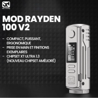 Box Mod Rayden 100 V2 - BD Vape 18650/21700 100 Watt Version 2.0Kompakt, leistungsstark, ergonomisch ... Drei Worte, die den Mod Rayden 100 perfekt beschreiben!Das Design aus einer Legierung verleiht ihm eine hohe Robustheit.Vorbildliche Handhabung und Verarbeitung.Funktioniert mit einem Akku 18650/21700 (nicht im Lieferumfang enthalten).Leistung einstellbar bis maximal 100 Watt.XT ULTRA 1.3-Chipsatz (neuer, verbesserter Chipsatz) mit anpassbaren Farben.Ein-/Aus-Schalter zum einfachen Ein- und Ausschalten des Rayden Mods. Die Änderungen der Version 2.0!+20 % Reaktionsfähigkeit im Vergleich zu V1.5.Hochwertige Verarbeitung mit kratzfester Beschichtung für außergewöhnliche Langlebigkeit.Neue Akku-Klappe, die jegliches Risiko von Überhitzung und Kurzschlüssen ausschließt.Überarbeitete Tasten für optimale Empfindlichkeit.2 Jahre Garantie auf das Produkt.16069BD Vape78,00 CHFsmoke-shop.ch78,00 CHF