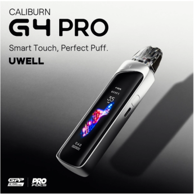 Pod Caliburn G4 PRO - Uwell - 1800 mAh - USB C - 3 ml - vers. FarbenNoch nie hat ein Pod seinen Namen so sehr verdient: Hier ist der Caliburn G4 in seiner Pro-Version.Integrierter 1800-mAh-Akku mit hoher Dichte, der sich über USB-C (Kabel nicht im Lieferumfang enthalten) schnell mit 2,5 A aufladen lässt.Leistung einstellbar bis zu 35 Watt.3 Betriebsmodi: Storm, Waves und Custom.3 ml Fassungsvermögen und seitliche Befüllung.In die Kartusche integrierter Mesh-Widerstand.Kompatibel mit den Kartuschen der Caliburn GPP-Serie.Einstellbarer Airflow, perfekt für MTL- bis RDL-Züge.Pro-Focs 4.0-Technologie für optimale Geschmacksentfaltung.U²-Technologie gegen Auslaufen.Hervorragender, bruchsicherer 2,51-Zoll-Touchscreen.6 austauschbare Designs: 3 verfügbar und 3 freischaltbar.8 wählbare Sprachen und Möglichkeit, den Pod umzubenennen.Aktivierung per Knopfdruck oder automatisch durch Inhalieren.16982Uwell 32,00 CHFsmoke-shop.ch32,00 CHF Pod Caliburn G4 PRO - Uwell - 1800 mAh - USB C - 3 ml - vers. FarbenNoch nie hat ein Pod seinen Namen so sehr verdient: Hier ist der Caliburn G4 in seiner Pro-Version.Integrierter 1800-mAh-Akku mit hoher Dichte, der sich über USB-C (Kabel nicht im Lieferumfang enthalten) schnell mit 2,5 A aufladen lässt.Leistung einstellbar bis zu 35 Watt.3 Betriebsmodi: Storm, Waves und Custom.3 ml Fassungsvermögen und seitliche Befüllung.In die Kartusche integrierter Mesh-Widerstand.Kompatibel mit den Kartuschen der Caliburn GPP-Serie.Einstellbarer Airflow, perfekt für MTL- bis RDL-Züge.Pro-Focs 4.0-Technologie für optimale Geschmacksentfaltung.U²-Technologie gegen Auslaufen.Hervorragender, bruchsicherer 2,51-Zoll-Touchscreen.6 austauschbare Designs: 3 verfügbar und 3 freischaltbar.8 wählbare Sprachen und Möglichkeit, den Pod umzubenennen.Aktivierung per Knopfdruck oder automatisch durch Inhalieren.16982Uwell 32,00 CHFsmoke-shop.ch32,00 CHF