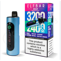 ELFBAR 4in1 Pod Kit Edition (USB-C) mit 4 ErsatzPods -20 mgDas Elfbar 4in1 Starter Kit hat ein Tankvolumen von 4 x 2ml = 8ml und bietet bis zu 3200 Puffs (Eco), 2400 Puffs (Boost). Die Batteriekapazität beträgt 1500 mAh und der Nikotingehalt ist 20mg Nikotin Salz. Es verfügt über einen USB Typ-C Ladeanschluss und eine Ladespannung von 5V. Das Design ist kompakt, stylisch und benutzerfreundlich mit einem hochwertigen Metallgehäuse. Das Gerät verfügt über einen Revolver-Drehmechanismus für den Aroma-Switch und ist inklusive 4 vorbefüllten Liquid Pods. Es gibt 3 Flavour-Editions und 3 Farben. Passend dazu gibt es Elfbar 4in1 Ersatz Pods.Lieferumfang: 1 x Elfbar 4in1 Pod Kit4 x Ersatzpods17002Elf Bar - Disposable Pods18,90 CHFsmoke-shop.ch18,90 CHF