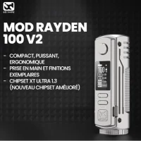Spezial Edition: Box Mod Rayden 100 V2 - BD Vape - 100 Watt - 21700/18650 neue FarbenSpezial Edition: Box Mod Rayden 100 V2 - BD Vape - 100 Watt - neue FarbenNEUE Farben in Spezial Edition:&nbsp; Gold oder Military Green&nbsp;Kompakt, leistungsstark, ergonomisch ... Drei Worte, die den Mod Rayden 100 perfekt beschreiben!Das Design aus einer Legierung verleiht ihm eine hohe Robustheit.Vorbildliche Handhabung und Verarbeitung.Funktioniert mit einem Akku 18650/21700 (nicht im Lieferumfang enthalten).Leistung einstellbar bis maximal 100 Watt.XT ULTRA 1.3-Chipsatz (neuer, verbesserter Chipsatz) mit anpassbaren Farben.Ein-/Aus-Schalter zum einfachen Ein- und Ausschalten des Rayden Mods.Die Änderungen der Version 2.0!+20 % Reaktionsfähigkeit im Vergleich zu V1.5.Hochwertige Verarbeitung mit kratzfester Beschichtung für außergewöhnliche Langlebigkeit.Neue Akku-Klappe, die jegliches Risiko von Überhitzung und Kurzschlüssen ausschließt.Überarbeitete Tasten für optimale Empfindlichkeit.2 Jahre Garantie auf das Produkt.17007BD Vape92,00&nbsp;CHFsmoke-shop.ch92,00&nbsp;CHF