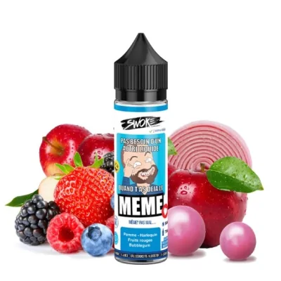 50ml MEME (Swoke) 0 mg - shortfillHarlequin-, Bubblegum-, Apfel- und roten FruchtaromenLieferumfang: 50ml MEME (Swoke) 0 mg - shortfillGeschmack:Diejenigen, die es auf der Vapexpo entdeckt haben, wissen, dass MEME anders ist.Mit seiner Mischung aus Harlequin-, Bubblegum-, Apfel- und roten Fruchtaromen ist MEME ein 100 % fruchtiger Saft! PG / VG: 50% 50% überdosiertes Aroma (Shake &amp; Vape)Flaschengrösse: 75 ml mit SicherheitsverschlussFüllmenge 50 ml  Fruchtig0mg Nikotin17017swoke18,90 CHFsmoke-shop.ch18,90 CHF