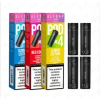 ElfBar 4in1 - 2x Nachfüll Pods - vers. Auswahl - 20mg - PatroneEntdecke Elfbar: 4in1 Pod Banana Milk! Sanfter Mix aus reifen Bananen und Milch, mit 20mg Salz für zeitlosen Genuss. Verschiedene Geschmacksrichtungen20mg Nikotin&nbsp;Verleihe deinem Dampferlebnis frischen Wind. Mit den Elfbar 4in1 Pods (20mg | 2er Pack) hast du jederzeit aromatische Vielfalt parat. Jeder Pod ist vorbefüllt mit 2ml hochwertigem Nikotinsalz-Liquid und bietet dir bis zu 800 Züge voller Geschmack. Die Pods sind perfekt abgestimmt auf dein Elfbar 4in1 Starter Kit und lassen sich spielend leicht einsetzen. Ob du lieber fruchtig, cremig oder eiskalt dampfst, mit insgesamt 12 intensiven Geschmacksrichtungen hast du die volle Kontrolle über dein individuelles Vape-Erlebnis.Dank dem integrierten 1.2 Ohm Mesh Coil erlebst du ein authentisches MTL-Gefühl mit dichten Dampfwolken und sattem Aroma, wie du es von Elfbar gewohnt bist. Der Wechsel ist super einfach: altes Pod raus, neues Pod rein, Lieblingsgeschmack auswählen - und fertig! Perfekt für alle, die sich nicht entscheiden können und gerne regelmässig wechseln.Ob du deine Lieblingssorte nachkaufen oder etwas Neues ausprobieren möchtest, mit den Elfbar 4in1 Refill Pods bist du bestens versorgt. Hol dir jetzt deine Lieblingsgeschmäcker in praktischen 2er-Packs und mach dein 4in1 Vape Kit wieder startklar! Die Pods haben ein Tankvolumen von 2ml und enthalten 20mg Salz-Nikotin. Sie ermöglichen 600-800 Züge pro Pod und bieten 12 leckere Aromen zur Auswahl. Sie sind einfach zu handhaben und schnell zu wechseln. Darüber hinaus sind sie mit dem Elfbar 4in1 Starter Kit kompatibel.1 x Elfbar 4in1 Pod - 20mg I 2er PackErsatzkartuschen für das Elfbar 4 in 1 Kit17001Elf Bar - Disposable Pods9,90&nbsp;CHFsmoke-shop.ch9,90&nbsp;CHF