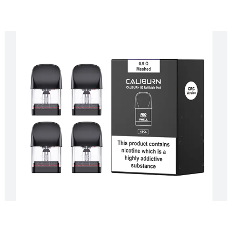 4x Caliburn G3 Pods - CRC / Sidefill - Ersatzkartuschen von Uwell (4 Pods) G3 Pro
