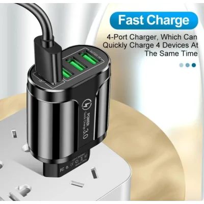 Stecker Wall/USB 4 port 3,1A 5V Fast Charge - BK385 - NetzteilDieser 3.1A 5V-Adapter mit 4 USB-Buchsen ermöglicht das schnelle und sichere Aufladen der meisten elektronischen Geräte.Dank des Wandanschlusses können Sie eine große Auswahl an Zubehör aufladen.Er erkennt intelligent die angeschlossenen Geräte und liefert den optimalen Strom.CE- und ROHS-zertifiziertZertifikate auf Anfrage erhältlich13459Smoke-Shop.ch9,90 CHFsmoke-shop.ch9,90 CHF