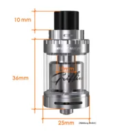 GeekVape Griffin 25 mini - RTA - SilberLieferumfang:1 x Griffin 25 Mini1 x Ersatzdichtungen1 x 510er DripTip Adapter1 x Ersatzglas4 x Ersatzschrauben Technische Details:Durchmesser: 25mmHöhe: 36 mmGeekVape Griffin 25 mini - RTA - Silber2449geekvape13,50 CHFsmoke-shop.ch13,50 CHF