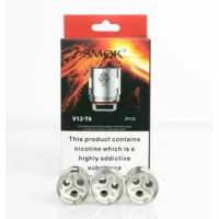 3x TFV12 T6 Verdampferköpfe - Smok - 0.17 ohmLieferumfang:3x TFV12 T6 Verdampferköpfe 0.2 ohm  SMOK V12-T6 is a 0.17ohm sextuple coil with 3 juice flow control design. It will bring you better e-liquid atomization effect. The T6 coil supports 90 - 320w power. 3pcs each pack.   3795Smoketech9,00 CHFsmoke-shop.ch9,00 CHF