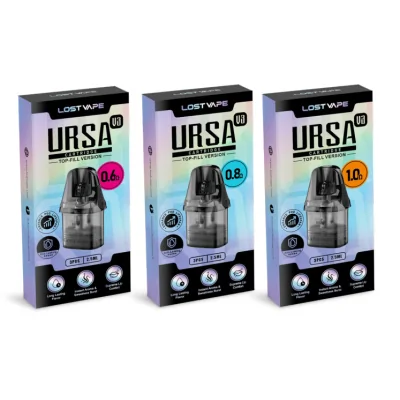 LOST VAPE Ursa Nano / Baby / Pro Ersatz Pods 3 Pack V1/V2/V3LOST VAPE Ursa Nano Ersatz Pods 3 PackErsatz Ursa Nano Pods von Lost Vape erhältlich in 0,8ohm und 1,0ohm und kommt in Packungen mit 3 PodsLost Vape Ursa Nano Pod Cartridge ist für Lost Vape Ursa Nano Pod Kit konzipiert. Es ist ein nachfüllbarer 2.5 ml Pod mit auslaufsicherer Konstruktion und einem komfortablen Drip Tip. Integriert in zwei Arten von Spulenwiderstand (1.0ohm oder 0.8ohm). Außerdem verfügt es über einfache Seite Füllsystem und einstellbare Luftstrom.11856Lost Vape9,90&nbsp;CHFsmoke-shop.ch9,90&nbsp;CHF
