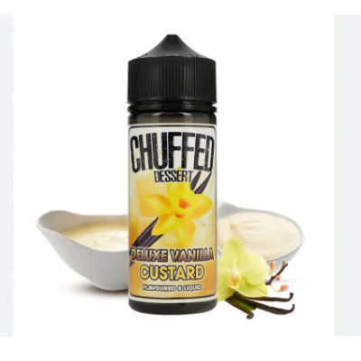 Deluxe Vanilla Custard - Desserts 100ml Shortfill Liquid by ChuffedLieferumfang: Deluxe Vanilla Custard - Desserts 100ml Shortfill Liquid by ChuffedSo cremig, so perfekt, dass Sie immer mehr davon wollen werden. Reichhaltige, cremige Vanillecreme mit grosszügigen Mengen Vanille.Für alle Dessertfans, lecker vanille Pudding der seinesgleichen sucht  Inhalt: 100mlNikotingehalt: 0 mgMischverhältnis: 30% PG / 70% VGInhaltstoffe: Propylenglykol, pflanzliches Glyzerin, Aromen17166Chuffed Premium UK Liquids14,90 CHFsmoke-shop.ch14,90 CHF