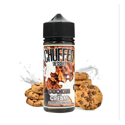 Cookies & Cream - Chuffed Dessert 0mg 100ml Shortfill E-LiquidLieferumfang: Cookikes &amp; Cream - Chuffed Dessert 0mg 100ml Shortfill E-LiquidMilchcream CookiesInhalt: 100mlNikotingehalt: 0 mgMischverhältnis: 30% PG / 70% VGInhaltstoffe: Propylenglykol, pflanzliches Glyzerin, Aromen  17177Chuffed Premium UK Liquids14,90 CHFsmoke-shop.ch14,90 CHF
