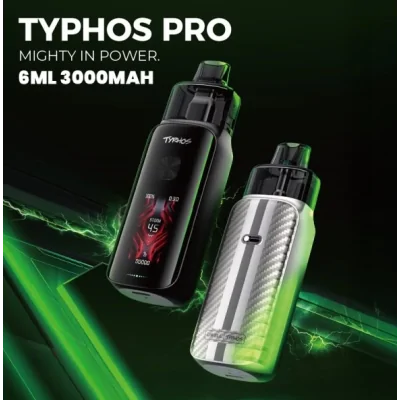 Pack Pod Typhos PRO - Uwell - 6 ml - 3000 mAh - USB C - 45 WattEntschlossen dynamisch, leistungsstark – das ist der Typhos Pro von Uwell.Integrierter 3000-mAh-Akku, der sich über USB-C mit 2 A schnell aufladen lässt.Die Leistung passt sich je nach eingesetzter Kartusche automatisch auf bis zu 45 Watt an.2 Betriebsmodi: Storm und Waves.6 ml Fassungsvermögen und seitliche Befüllung.Kartuschen mit integriertem Dual-Mesh-Widerstand.Kompatibel mit Kartuschen der Typhos Platform-Serie.Einstellbarer Airflow, perfekt für MTL- bis RDL-Züge.Großes, klares und gut lesbares 1,47-Zoll-Display mit dynamischen Designs.Aktivierung per Knopfdruck oder automatisch durch Inhalieren.17197Uwell 39,90 CHFsmoke-shop.ch39,90 CHF Pack Pod Typhos PRO - Uwell - 6 ml - 3000 mAh - USB C - 45 WattEntschlossen dynamisch, leistungsstark – das ist der Typhos Pro von Uwell.Integrierter 3000-mAh-Akku, der sich über USB-C mit 2 A schnell aufladen lässt.Die Leistung passt sich je nach eingesetzter Kartusche automatisch auf bis zu 45 Watt an.2 Betriebsmodi: Storm und Waves.6 ml Fassungsvermögen und seitliche Befüllung.Kartuschen mit integriertem Dual-Mesh-Widerstand.Kompatibel mit Kartuschen der Typhos Platform-Serie.Einstellbarer Airflow, perfekt für MTL- bis RDL-Züge.Großes, klares und gut lesbares 1,47-Zoll-Display mit dynamischen Designs.Aktivierung per Knopfdruck oder automatisch durch Inhalieren.17197Uwell 39,90 CHFsmoke-shop.ch39,90 CHF
