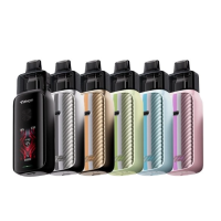 Pack Pod Typhos PRO - Uwell - 6 ml - 3000 mAh - USB C - 45 WattEntschlossen dynamisch, leistungsstark – das ist der Typhos Pro von Uwell.Integrierter 3000-mAh-Akku, der sich über USB-C mit 2 A schnell aufladen lässt.Die Leistung passt sich je nach eingesetzter Kartusche automatisch auf bis zu 45 Watt an.2 Betriebsmodi: Storm und Waves.6 ml Fassungsvermögen und seitliche Befüllung.Kartuschen mit integriertem Dual-Mesh-Widerstand.Kompatibel mit Kartuschen der Typhos Platform-Serie.Einstellbarer Airflow, perfekt für MTL- bis RDL-Züge.Großes, klares und gut lesbares 1,47-Zoll-Display mit dynamischen Designs.Aktivierung per Knopfdruck oder automatisch durch Inhalieren.17197Uwell 44,90 CHFsmoke-shop.ch44,90 CHF