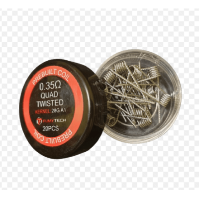 Quad Twisted 0.35 ohm (20 Stück) - Fumytech - Vorgewickelte Coils -Schachteln mit 10 Quad Twisted Coils3mm DurchmesserQuad Twisted Coil: intensive Aromen und LanglebigkeitWiderstand pro Wicklung: etwa 0,35ΩHersteller : FumytechWerkstoff(e): Kanthal A1 - 2 x 28GSpule Durchmesser: 3mm15110Fumytech7,90&nbsp;CHFsmoke-shop.ch7,90&nbsp;CHF