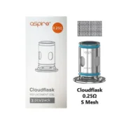 3x Verdampferköpfe 0.25ohm Cloudflask Aspire