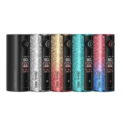 Box iStick X80 3200mAh - Eleaf - USB C - 3200 mAh - 80 WattHier ist der Mod iStick X80, ein Modell mit leuchtenden Farben und bemerkenswerter Leistung. Integrierter Akku mit 3200 mAh, der sich schnell (2 A) über USB-C aufladen lässt.Aufrüstbarer, zuverlässiger und leistungsstarker Smart Chip Inside 2.0-Chipsatz.Einstellbare Leistung von 5 bis 80 Watt.2 Betriebsmodi: Power und RTA (einstellbare Spannung von 0,5 V bis 9 V).Multifunktionstaste mit integriertem Einstellrad.Klares und gut lesbares 1,05-Zoll-TFT-Display.4 wählbare animierte Themen: Racer, Bubbles, Pulse und Aurora.Schalter zum Sperren des Mods und zur Vermeidung von versehentlichem Drücken.Mehrere Schutzvorrichtungen für 100 % sicheres Dampfen.14757Esmoka/Eleaf38,00 CHFsmoke-shop.ch38,00 CHF Box iStick X80 3200mAh - Eleaf - USB C - 3200 mAh - 80 WattHier ist der Mod iStick X80, ein Modell mit leuchtenden Farben und bemerkenswerter Leistung. Integrierter Akku mit 3200 mAh, der sich schnell (2 A) über USB-C aufladen lässt.Aufrüstbarer, zuverlässiger und leistungsstarker Smart Chip Inside 2.0-Chipsatz.Einstellbare Leistung von 5 bis 80 Watt.2 Betriebsmodi: Power und RTA (einstellbare Spannung von 0,5 V bis 9 V).Multifunktionstaste mit integriertem Einstellrad.Klares und gut lesbares 1,05-Zoll-TFT-Display.4 wählbare animierte Themen: Racer, Bubbles, Pulse und Aurora.Schalter zum Sperren des Mods und zur Vermeidung von versehentlichem Drücken.Mehrere Schutzvorrichtungen für 100 % sicheres Dampfen.14757Esmoka/Eleaf38,00 CHFsmoke-shop.ch38,00 CHF